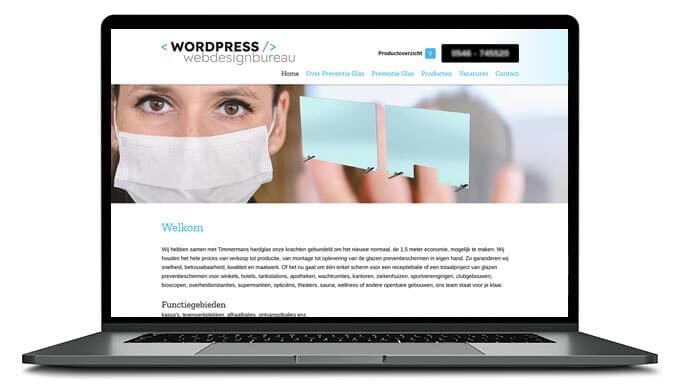 Wordpress offerte template optie A